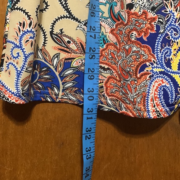 CYRUS- Short Sleeve / Criss Cross in Back Brightly Colored & Patterns Shirt - Picture 6 of 10